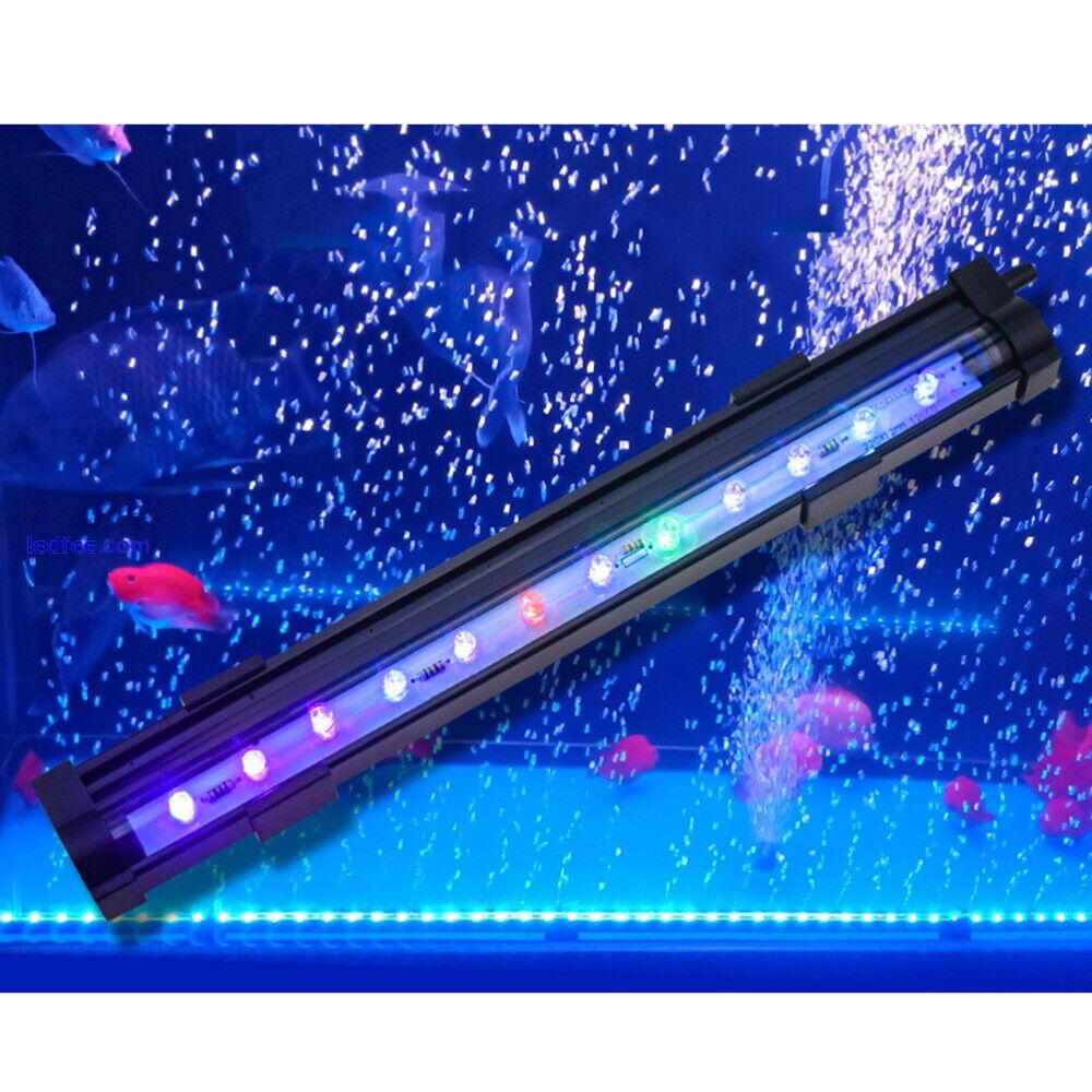  Aquarium Color Changing Bubble Lamp LED Diving Lamp Fish Tank Lamp DB-15 with 4 