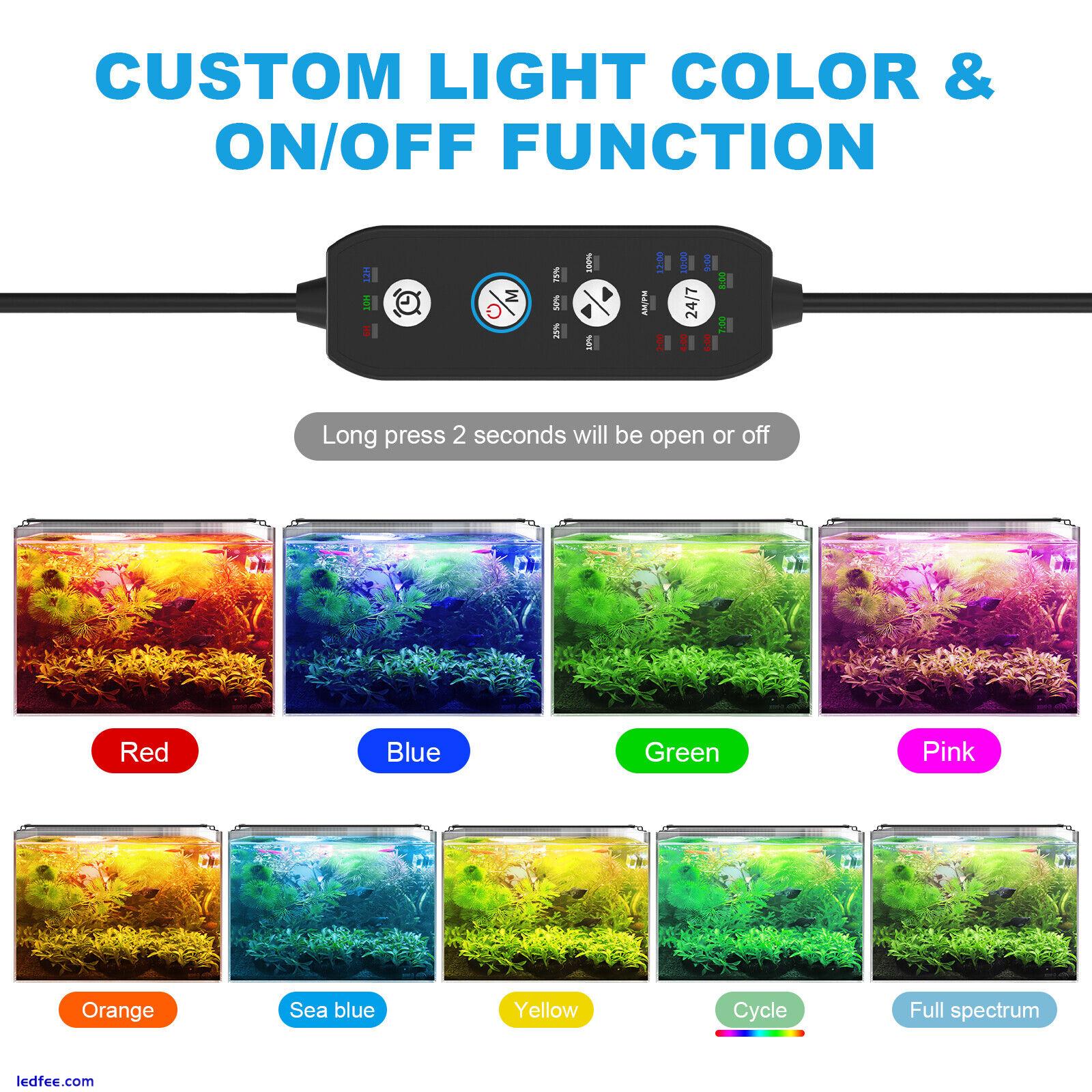 24/7 Alloy LED Aquarium Light for Plant Full Spectrum Fish Tank Light with Timer 2 