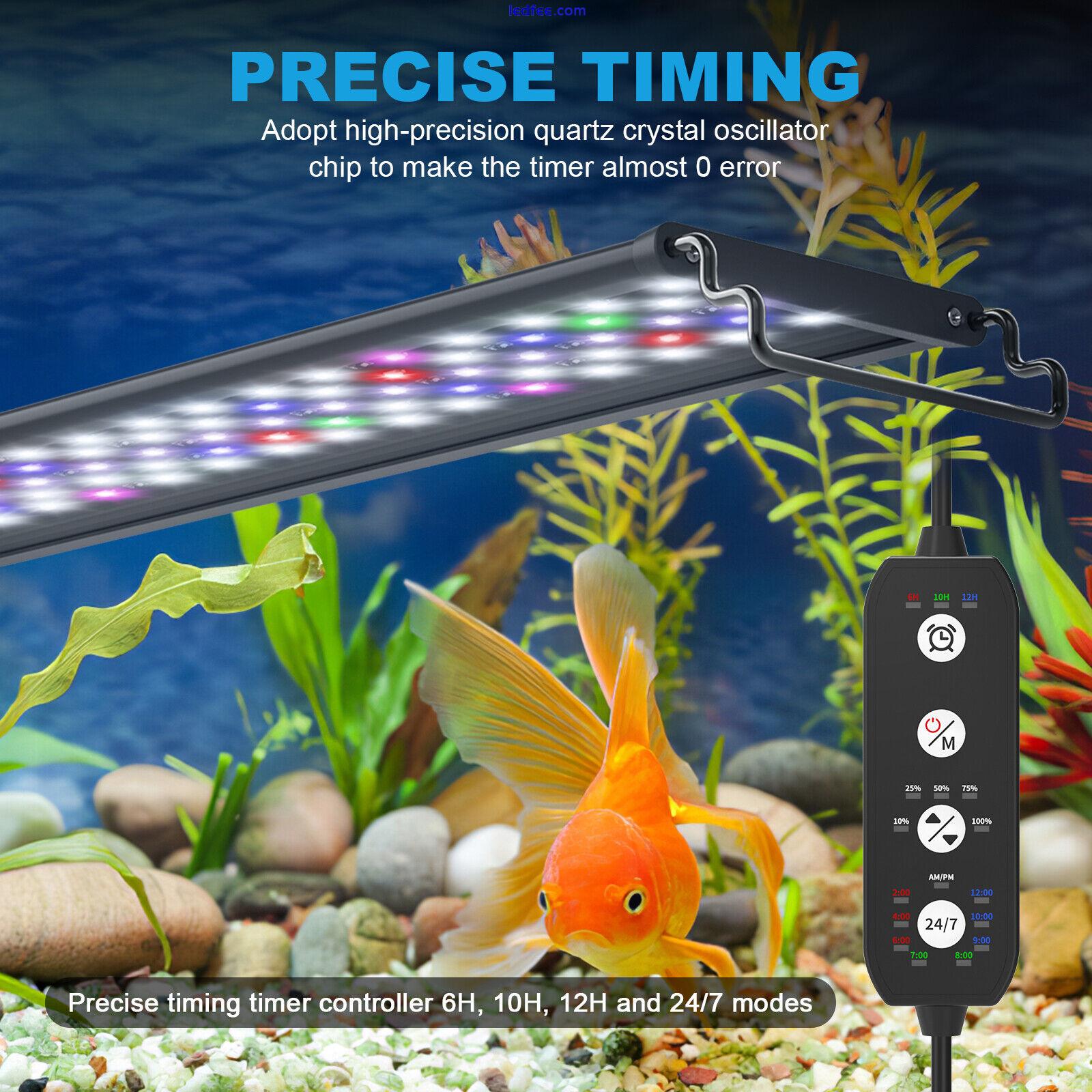 24/7 Alloy LED Aquarium Light for Plant Full Spectrum Fish Tank Light with Timer 5 