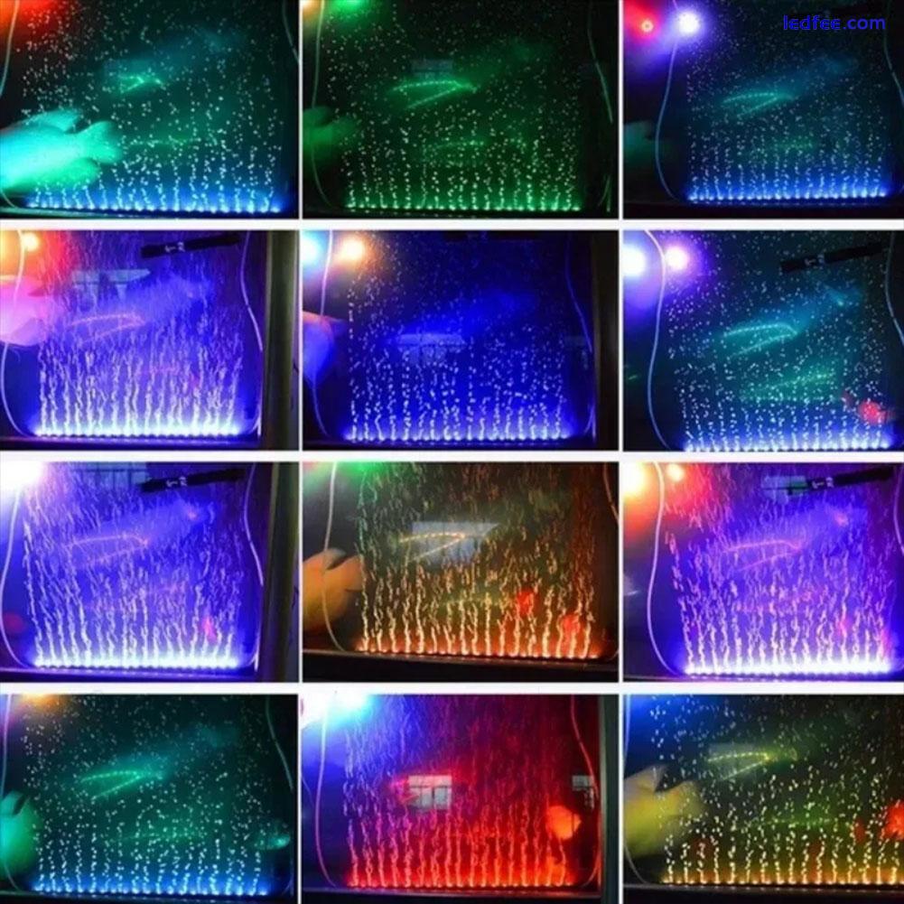 Aquarium LED Lamp Colorful Light Color Changing Bubble Light LED Diving Light✨ 4 