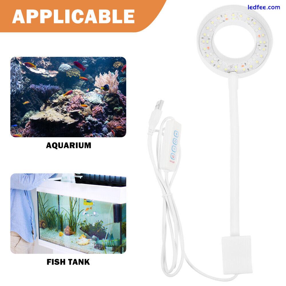 LED Aquarium Light for Fish Tank 360° Adjustable Arm Small Aquarium Light Light 3 