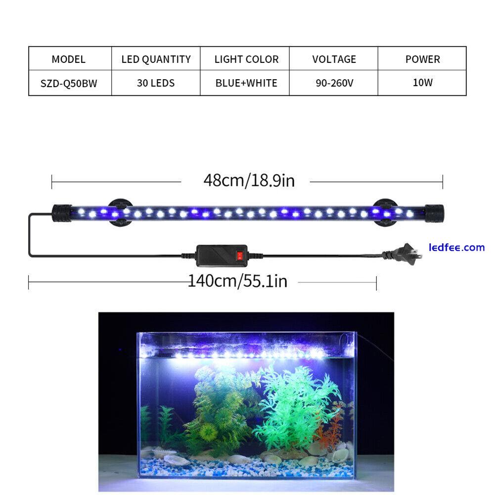 Aquarium Light LED Waterproof Fish Tank Lamp Underwater (US SZDQ50BW) # 4 