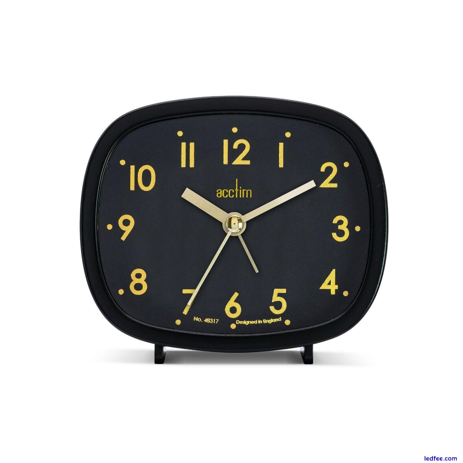 Acctim Hilda Analogue Alarm Clock Non Ticking Sweep Crescendo Alarm Backlight 1 