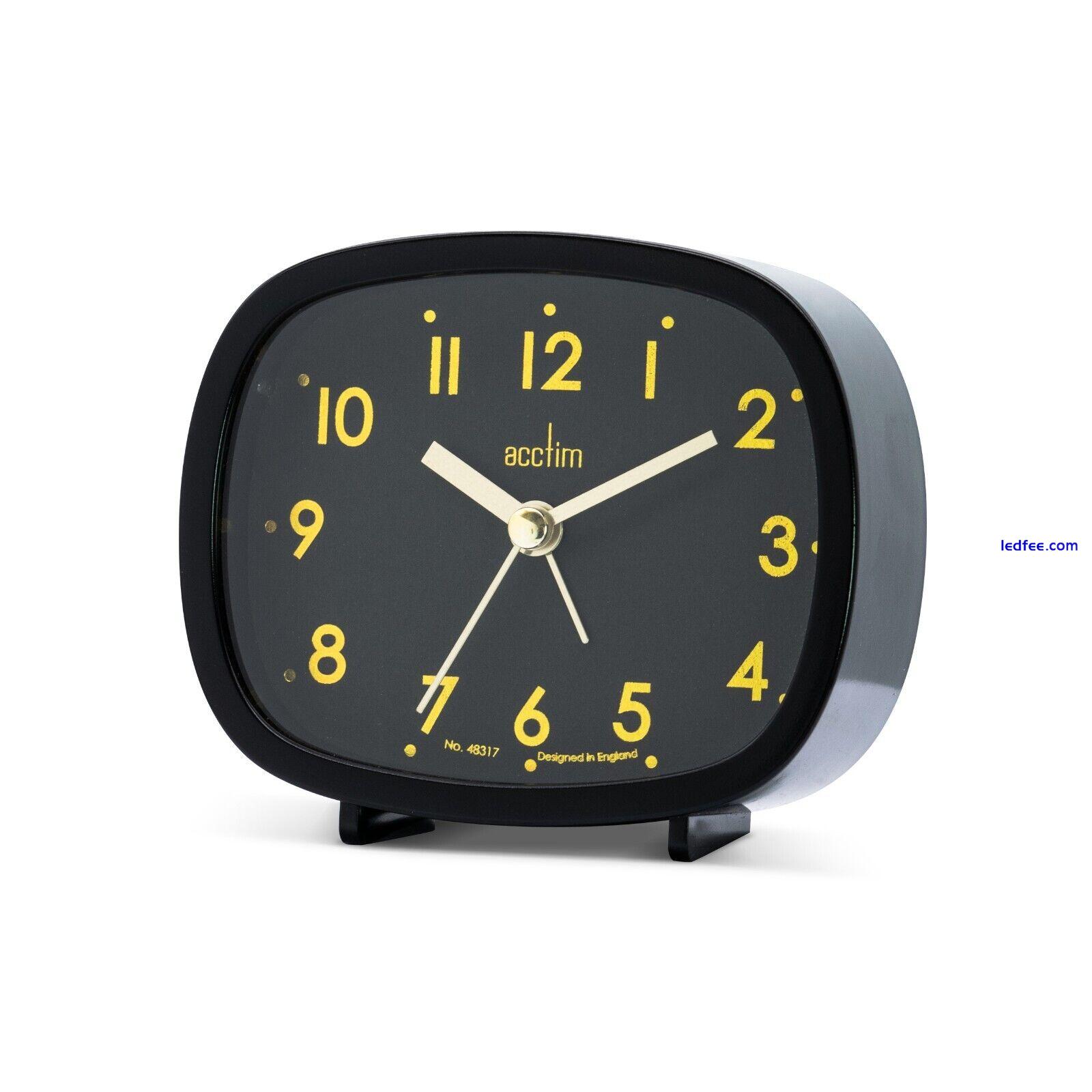 Acctim Hilda Analogue Alarm Clock Non Ticking Sweep Crescendo Alarm Backlight 2 
