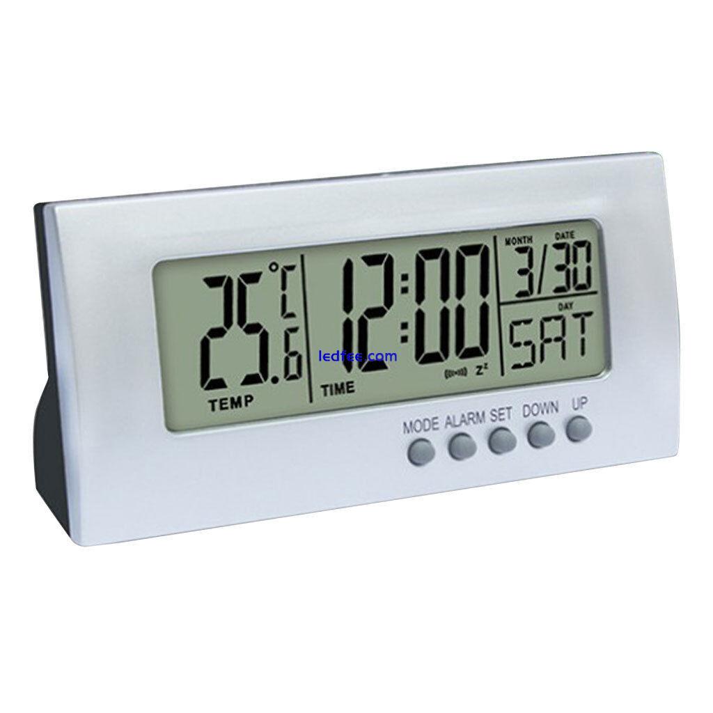 Digital LED Alarm Clock Indoor Temperature Monitor Meter, Battery Operated 1 