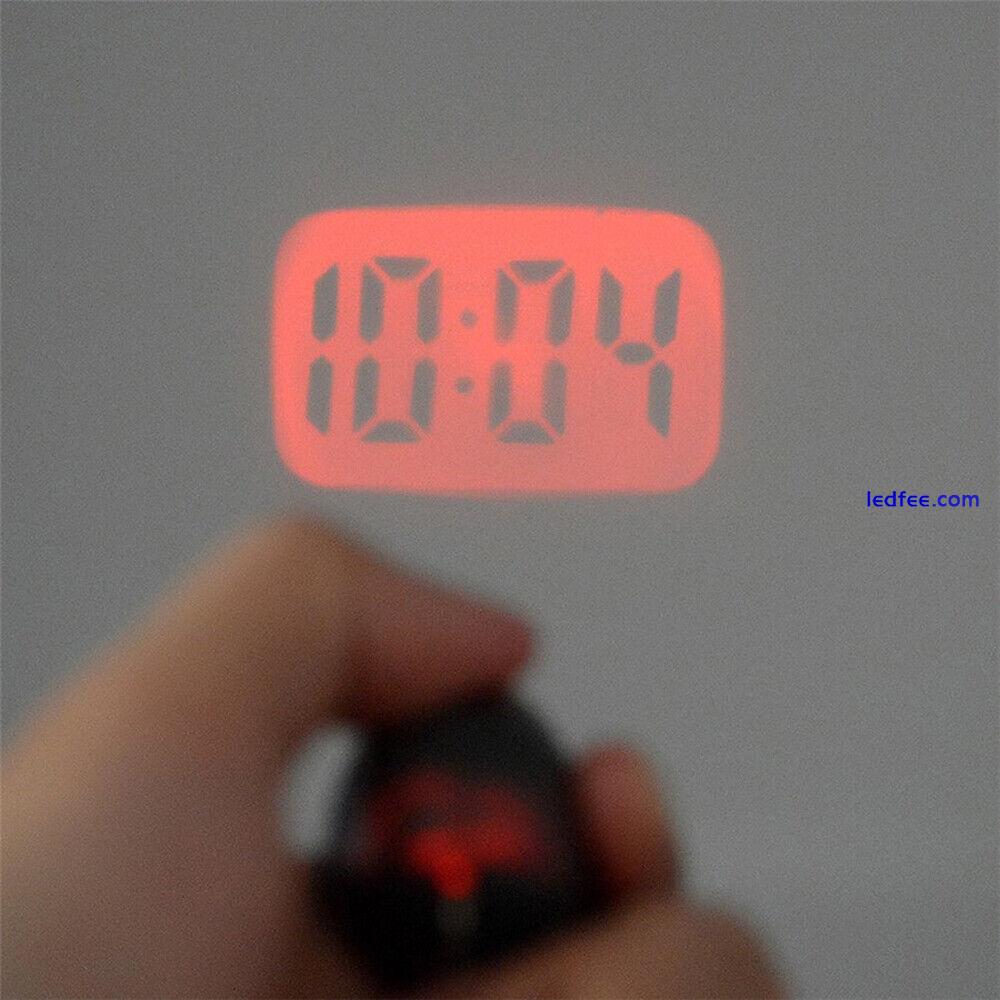 Portable LED Digital Display Projection Alarm Clock Time Projector LCD Display 5 