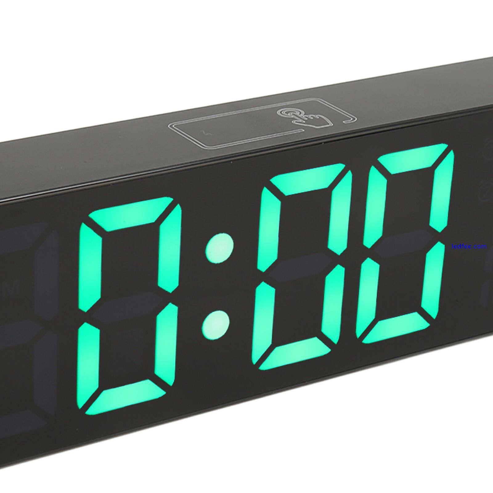 Digital Alarm Clock Bedroom 12/24H LED Clock With Green Backlit And Temperature 5 