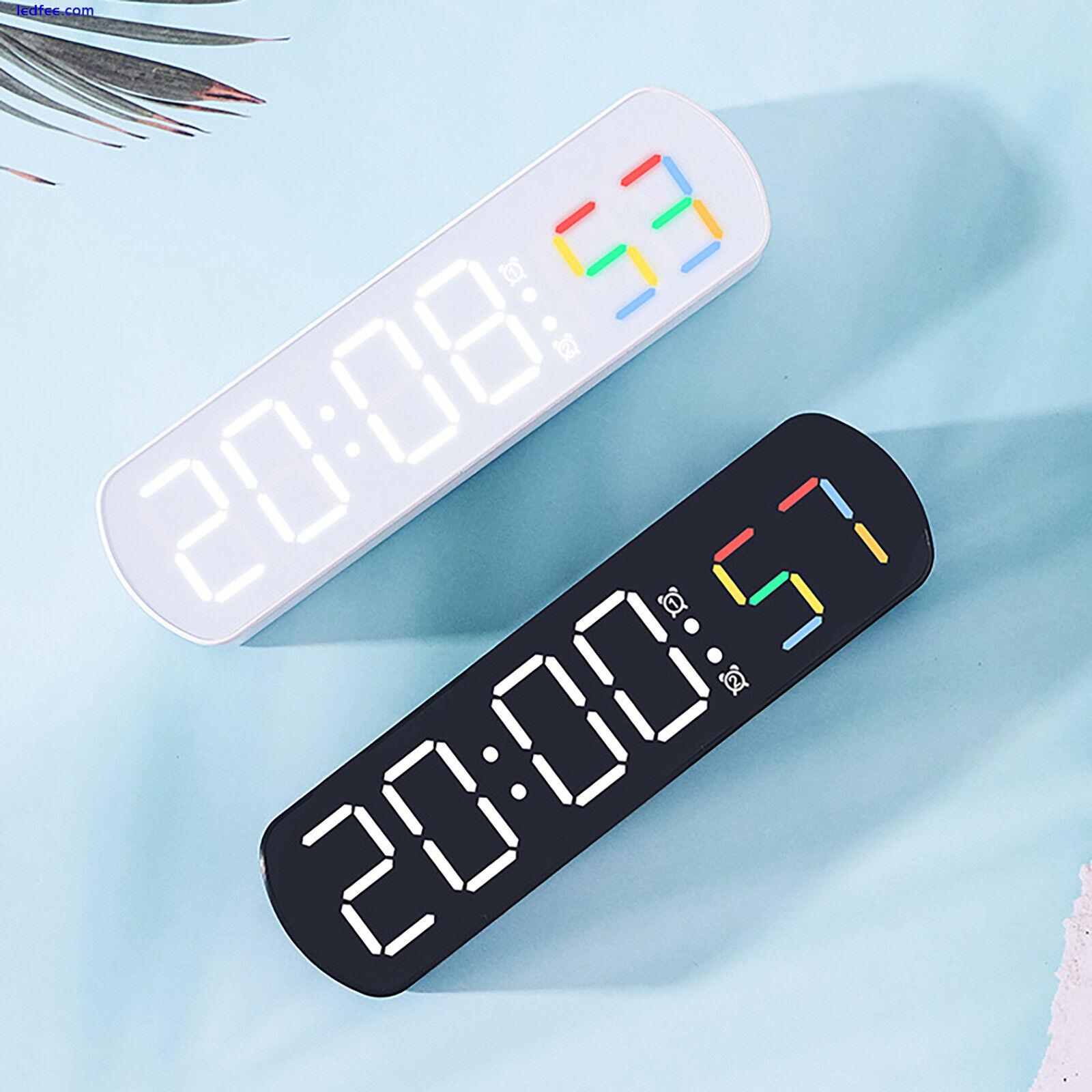 LED Electric Digital Alarm Clock with Temperature Date Display Bedside Clocks 0 