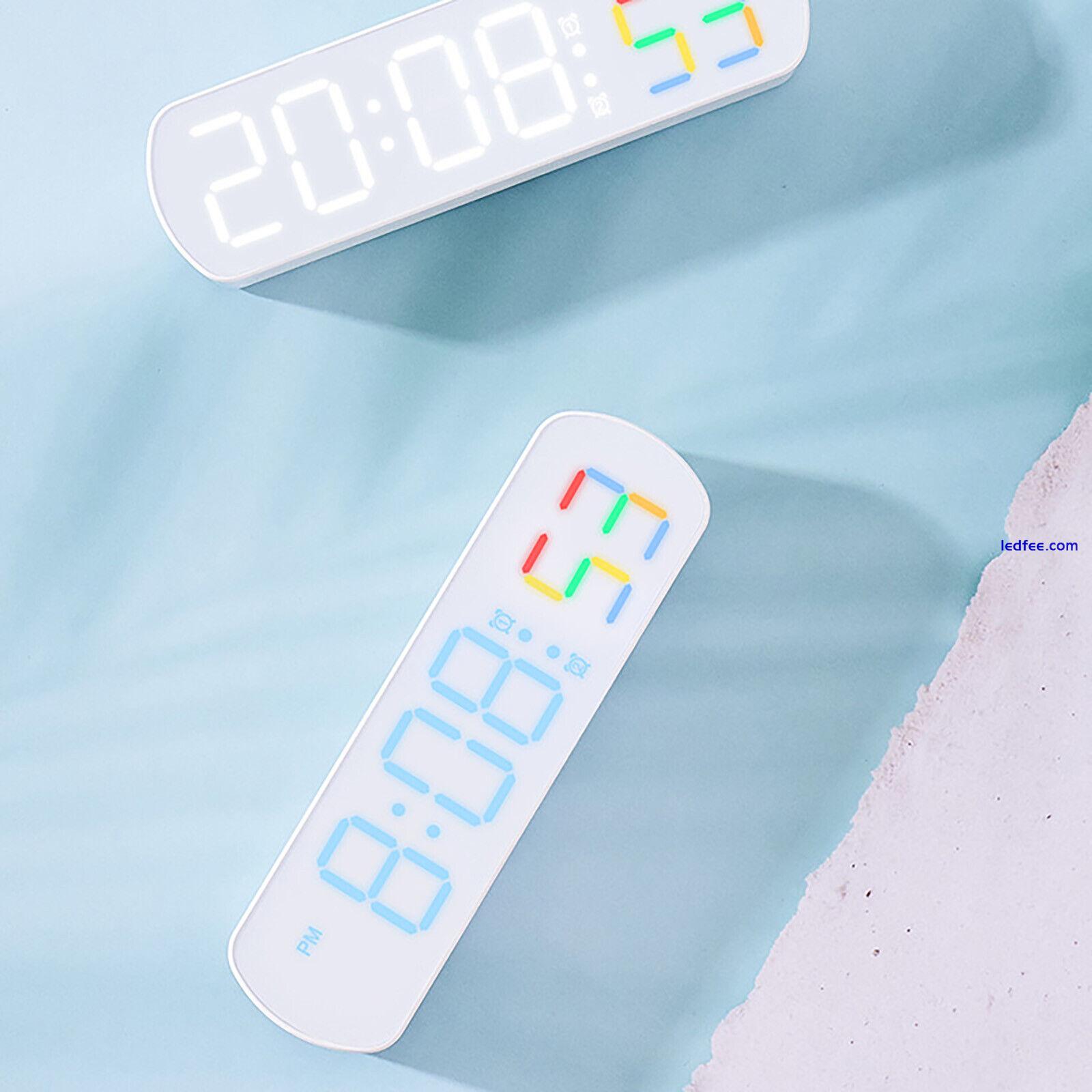 LED Electric Digital Alarm Clock with Temperature Date Display Bedside Clocks 1 
