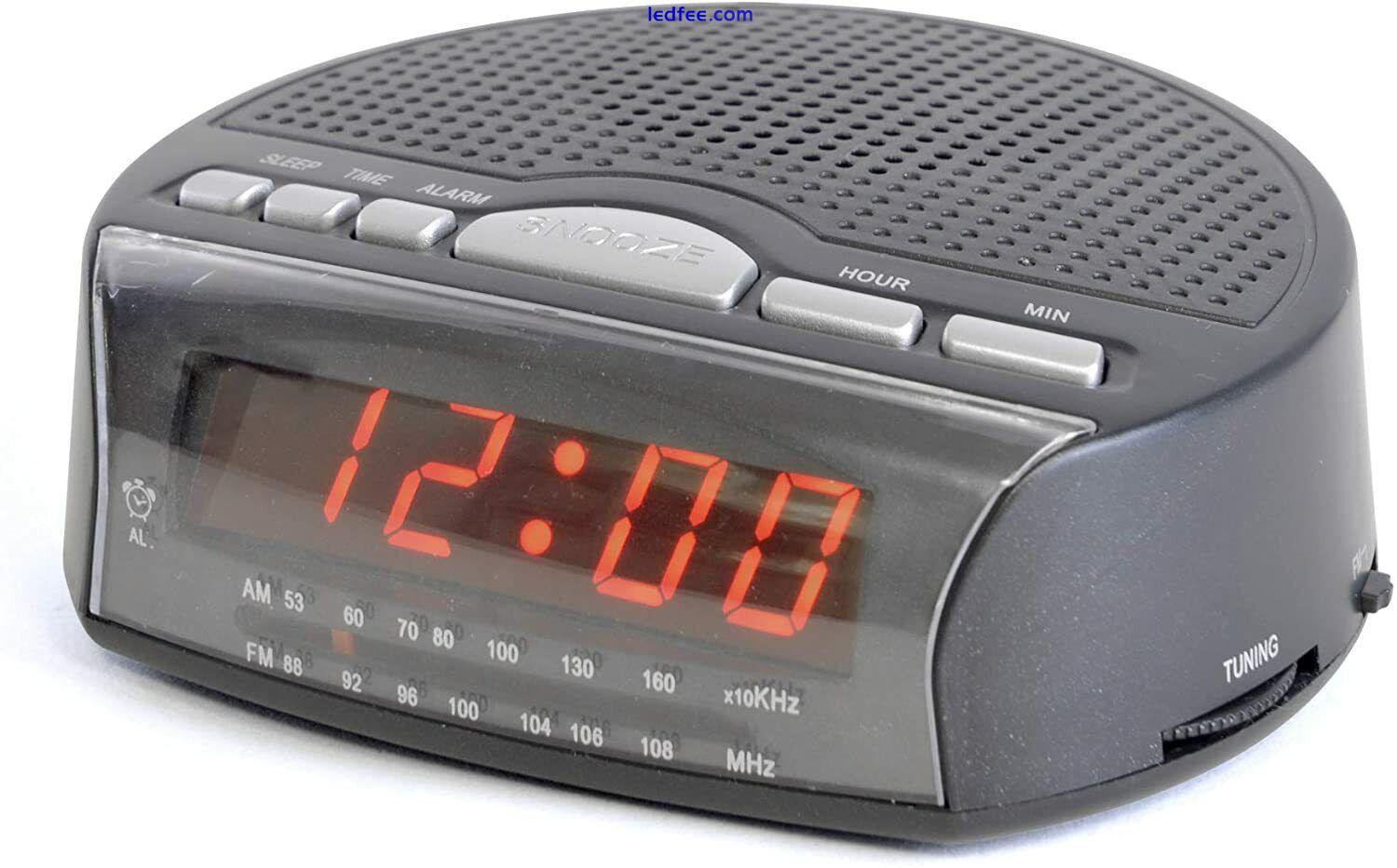 Lloytron AM/FM Radio Alarm Clock LED Display Bedside with Sleep Timer and Snooze 0 