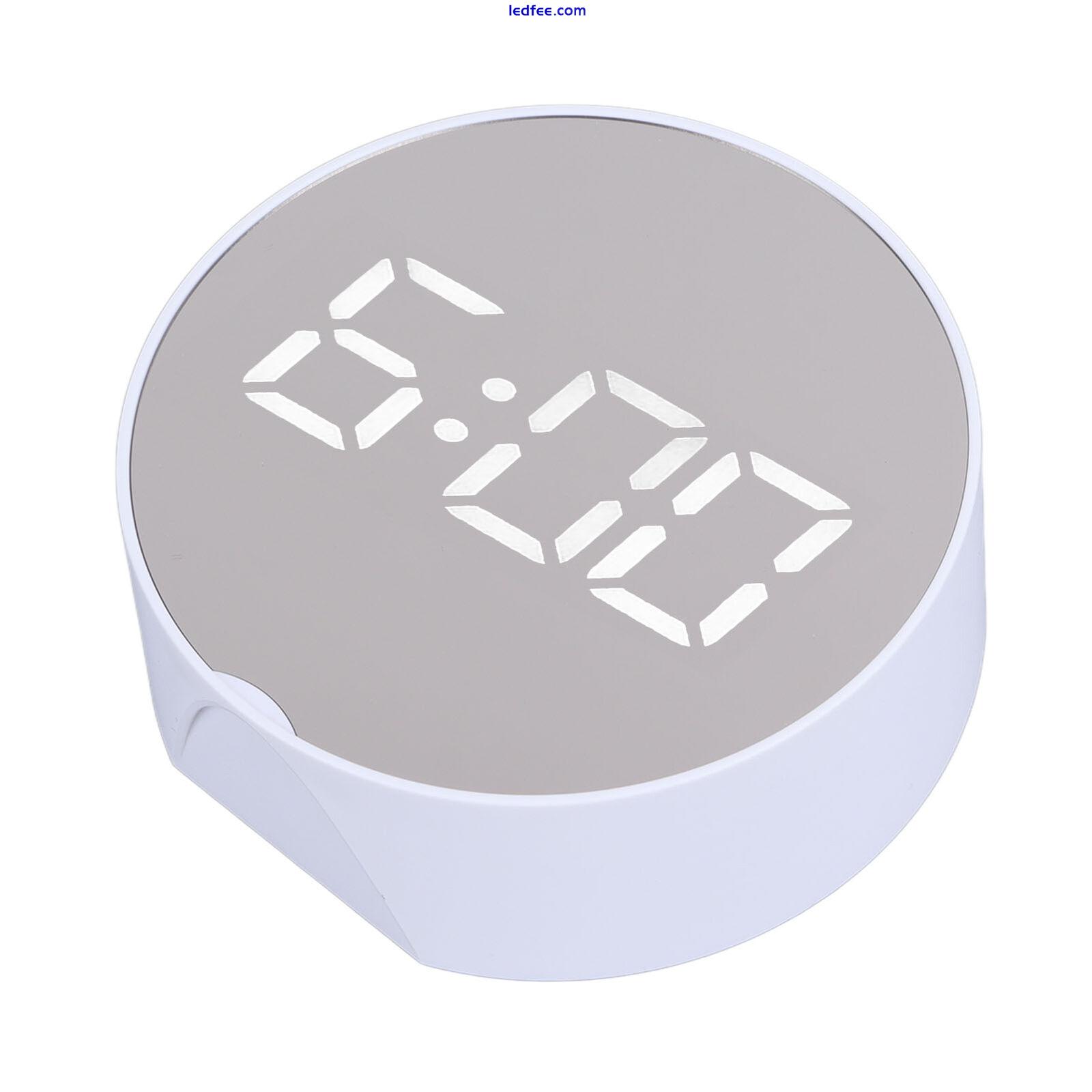 LED Mirror Alarm Easy To Read Portable Mirror Clock For Home 3 