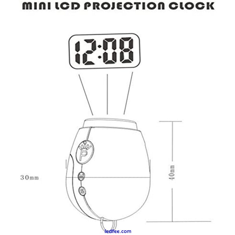 Portable Mini LED Digital Display Projection Alarm Clock Desktop Time Projector 1 