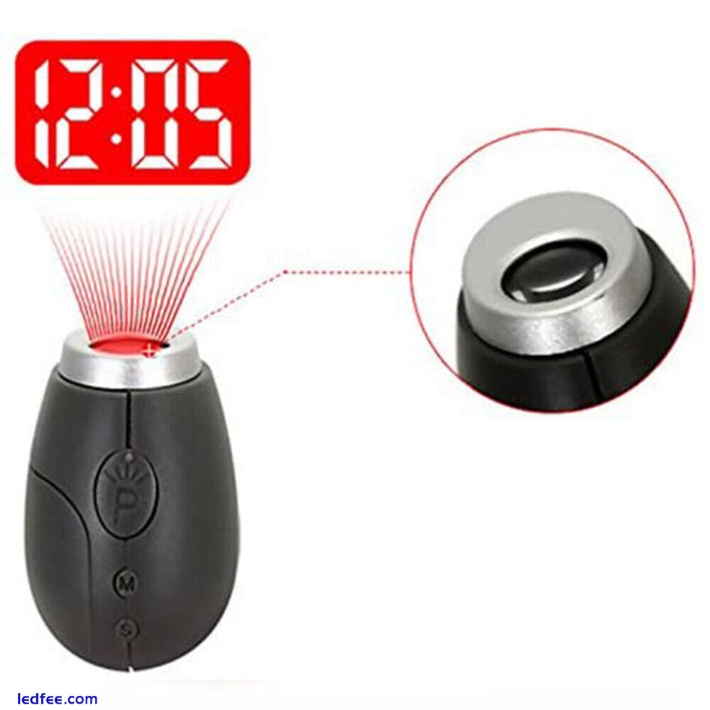 Portable Mini LED Digital Display Projection Alarm Clock Desktop Time Projector 0 