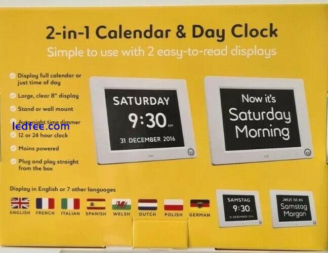 8 in Digital Day Calendar Clock for Memory Loss Elderly Seniors Dementia Elderly 0 