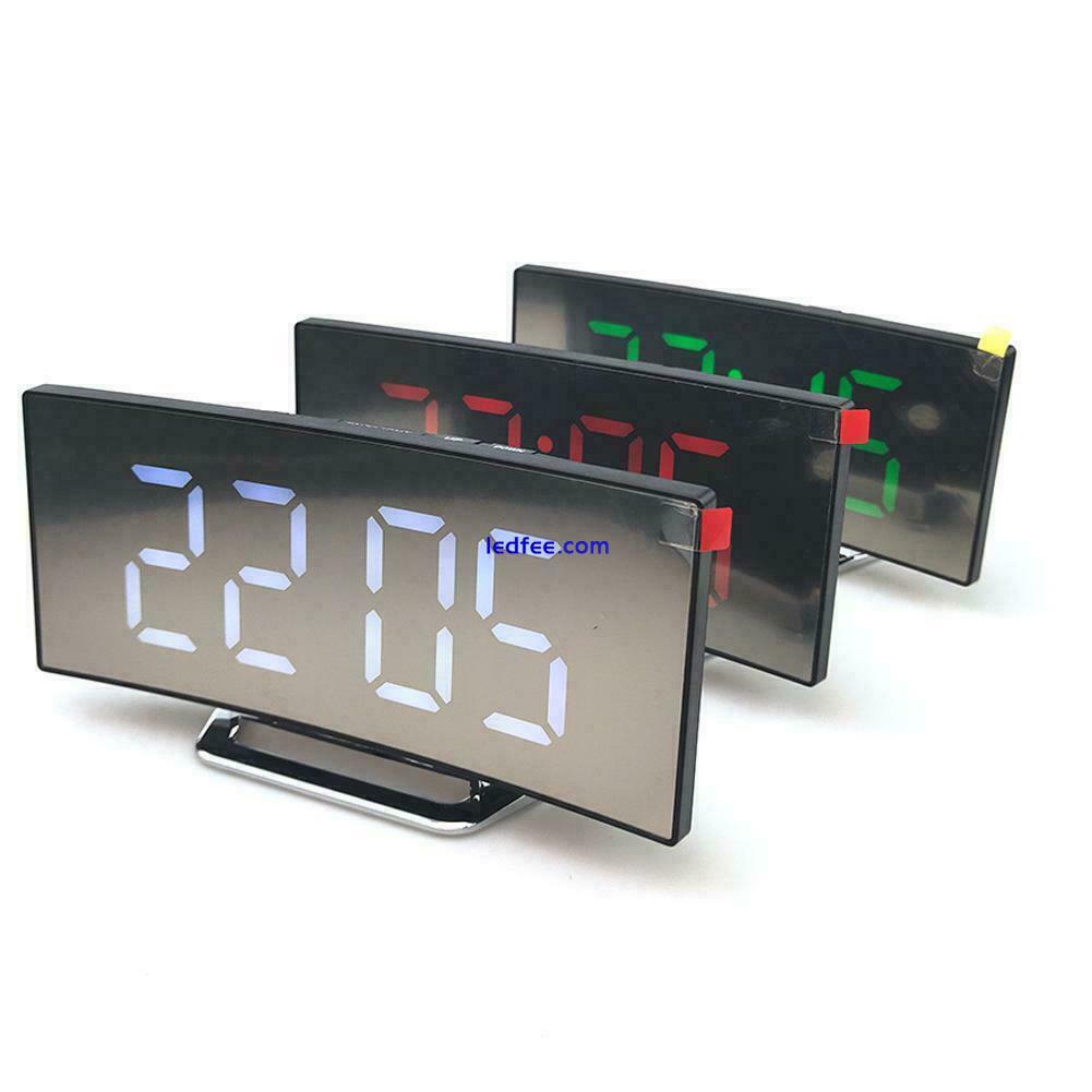 Digital Alarm Clocks Bedside Mains Powered LED Clock with Z Curved 5