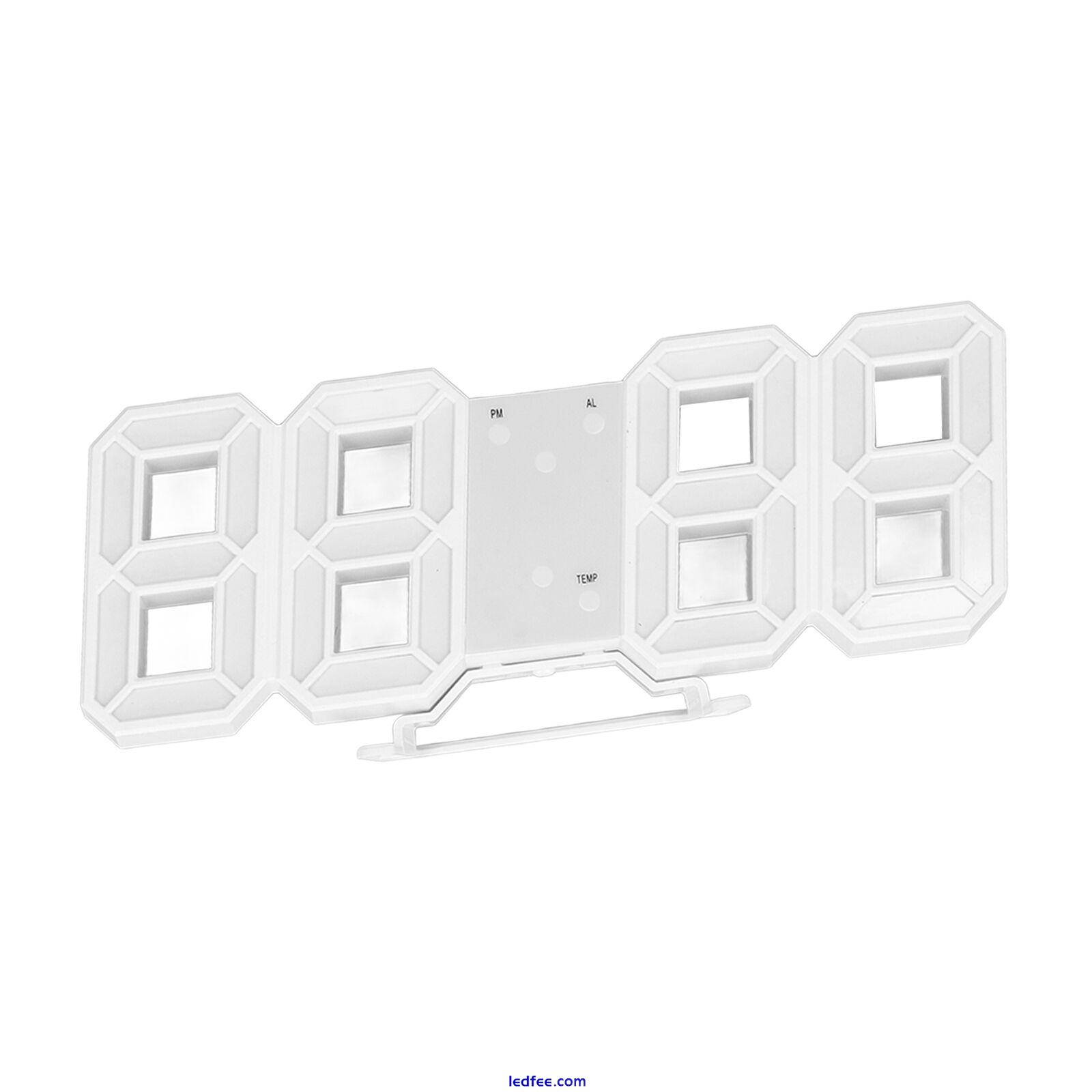 ( Word)3D LED Digital Wall Alarm Clock LED Light Nightlight Decor Clocks 0 