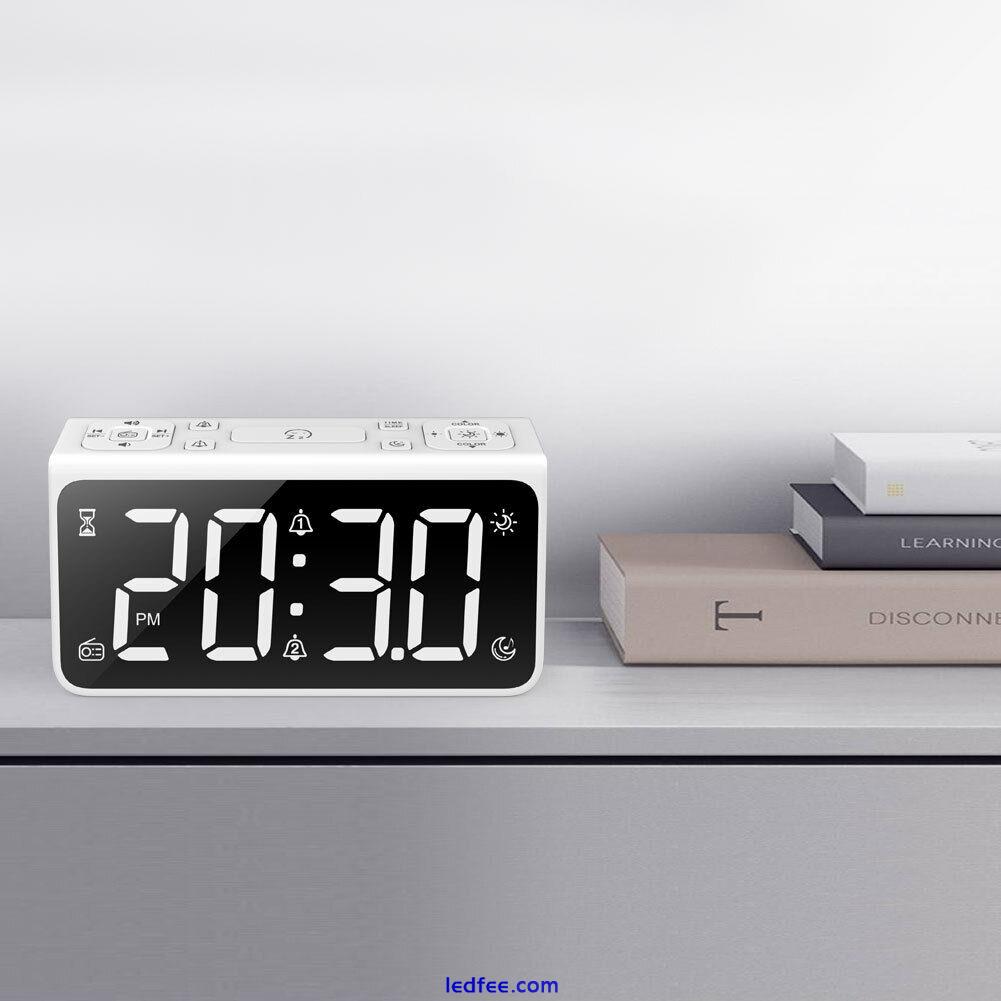 LED 6.5Inch Display Digital Alarm Clock for Bedrooms with FM Radio & Nap Timer 1 