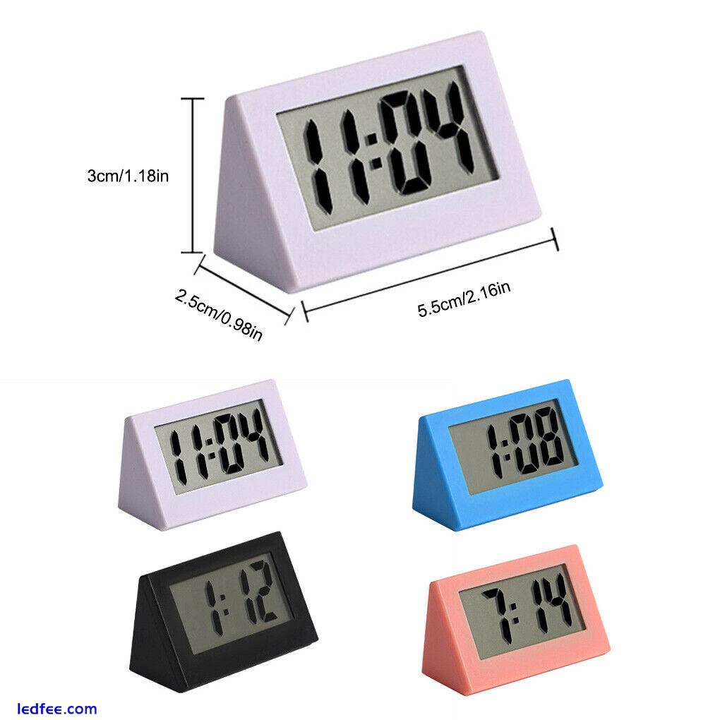Clock LED Digital Electric Clocks Battery Operated Triangular Calendar 0 