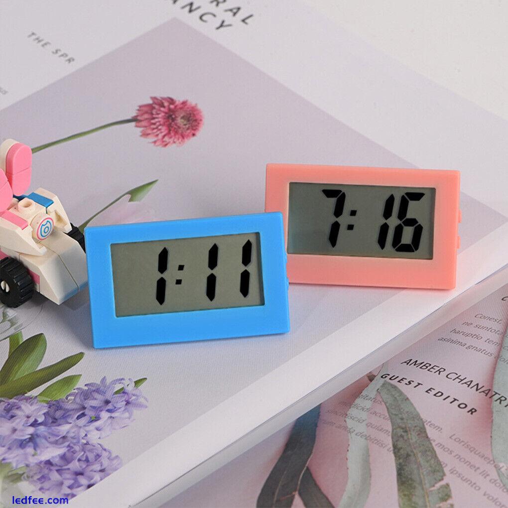 Clock LED Digital Electric Clocks Battery Operated Triangular Calendar 3 