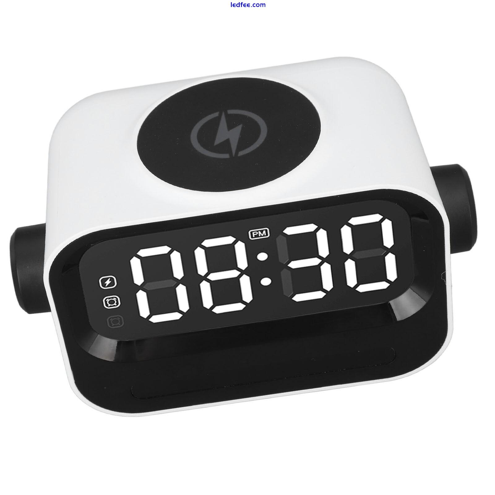 (White) 3 In 1 Alarm Clock Table Alarm Clock LED Display For Dormitory 0 