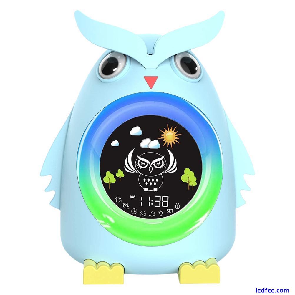 Children'S Led Colorful Light Alarm Clock Lcd Number Child Electronic Alarm 2 