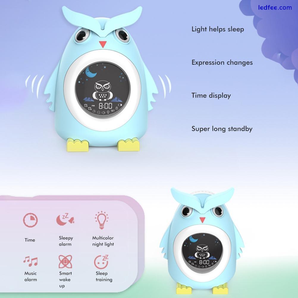 Children'S Led Colorful Light Alarm Clock Lcd Number Child Electronic Alarm 4 