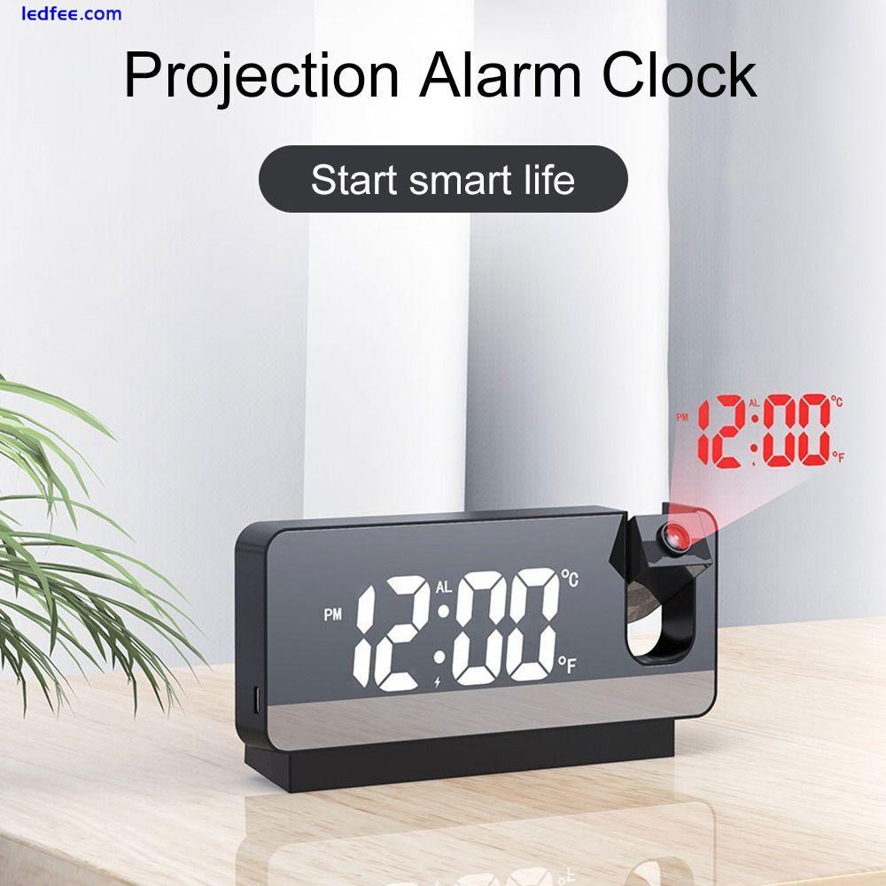 Mirror Alarm Clock Digital Alarm Clock Projection Alarm Clock LED Alarm Clock 4 