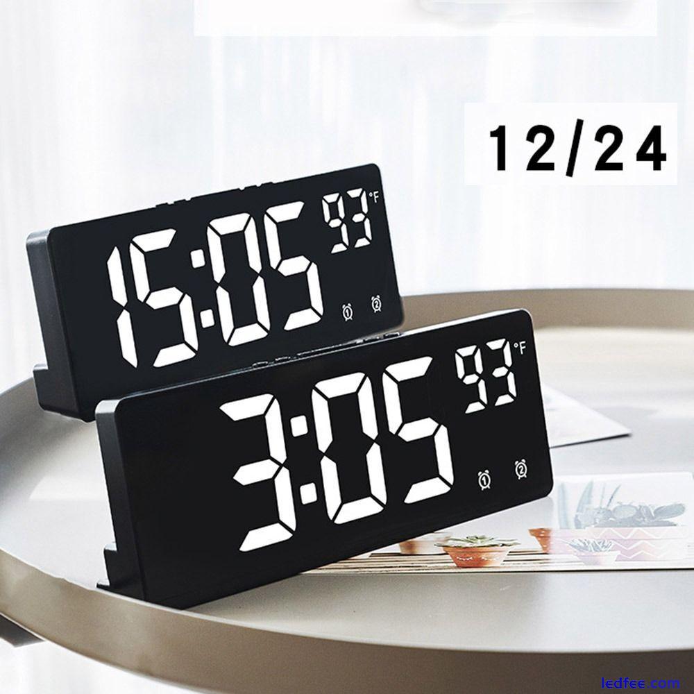 Calendar Nightlight LED Digital Electronic Clock Alarm Clock Large Number 3 