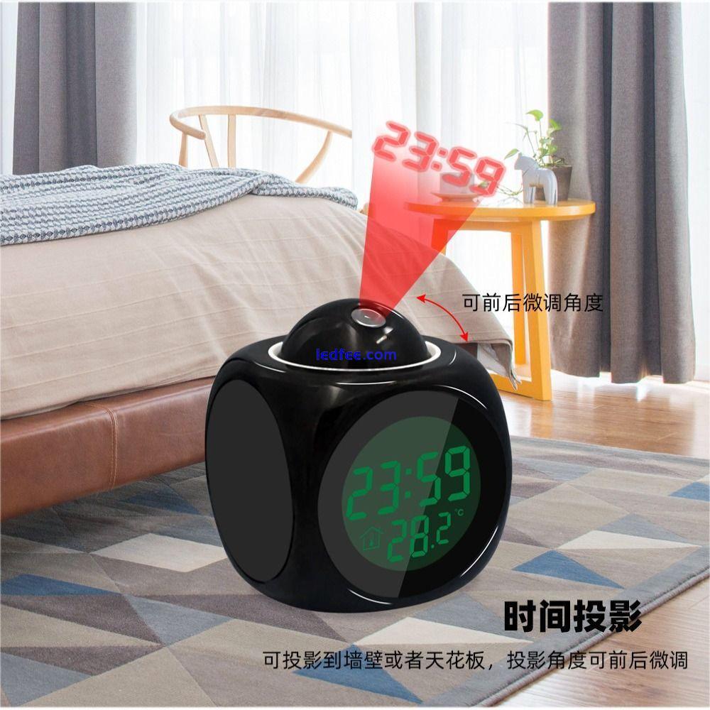 Broadcast LED Alarm Clock Home Decoration Projection Clock Ceiling LCD Clock 3 