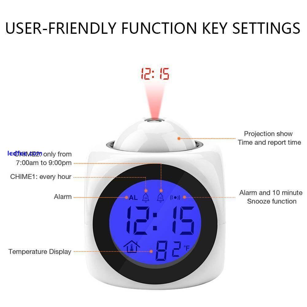 Broadcast LED Alarm Clock Home Decoration Projection Clock Ceiling LCD Clock 1 