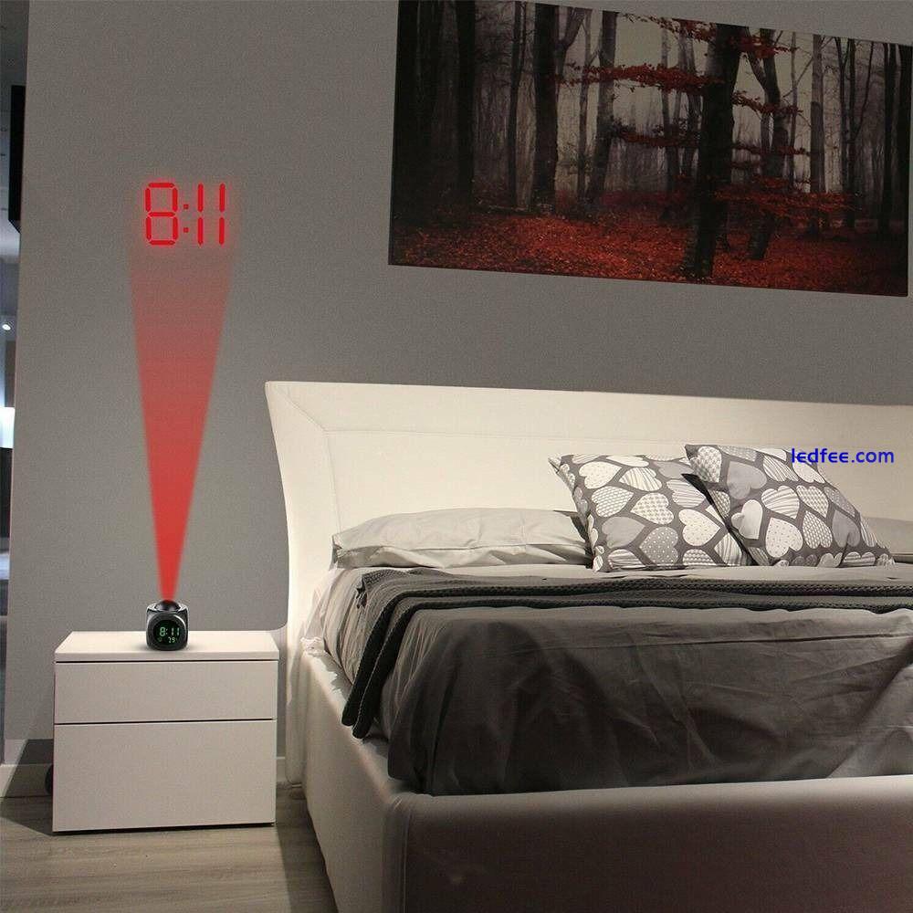 Broadcast LED Alarm Clock Home Decoration Projection Clock Ceiling LCD Clock 4 