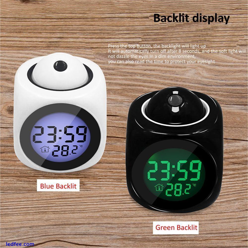 Broadcast LED Alarm Clock Home Decoration Projection Clock Ceiling LCD Clock 5 