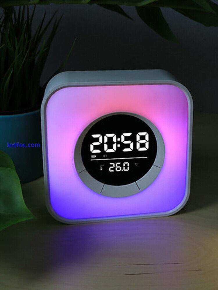 Adjustable Brightness LED Light Alarm Clock Wireless Speaker Bedroom New 2 