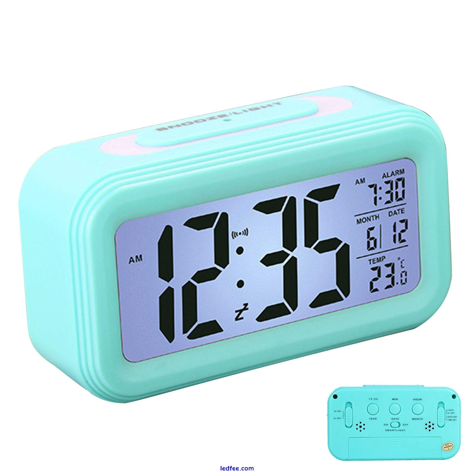 Digital Alarm Clock Battery Operated LED Display Multifunctional Night Model 2 