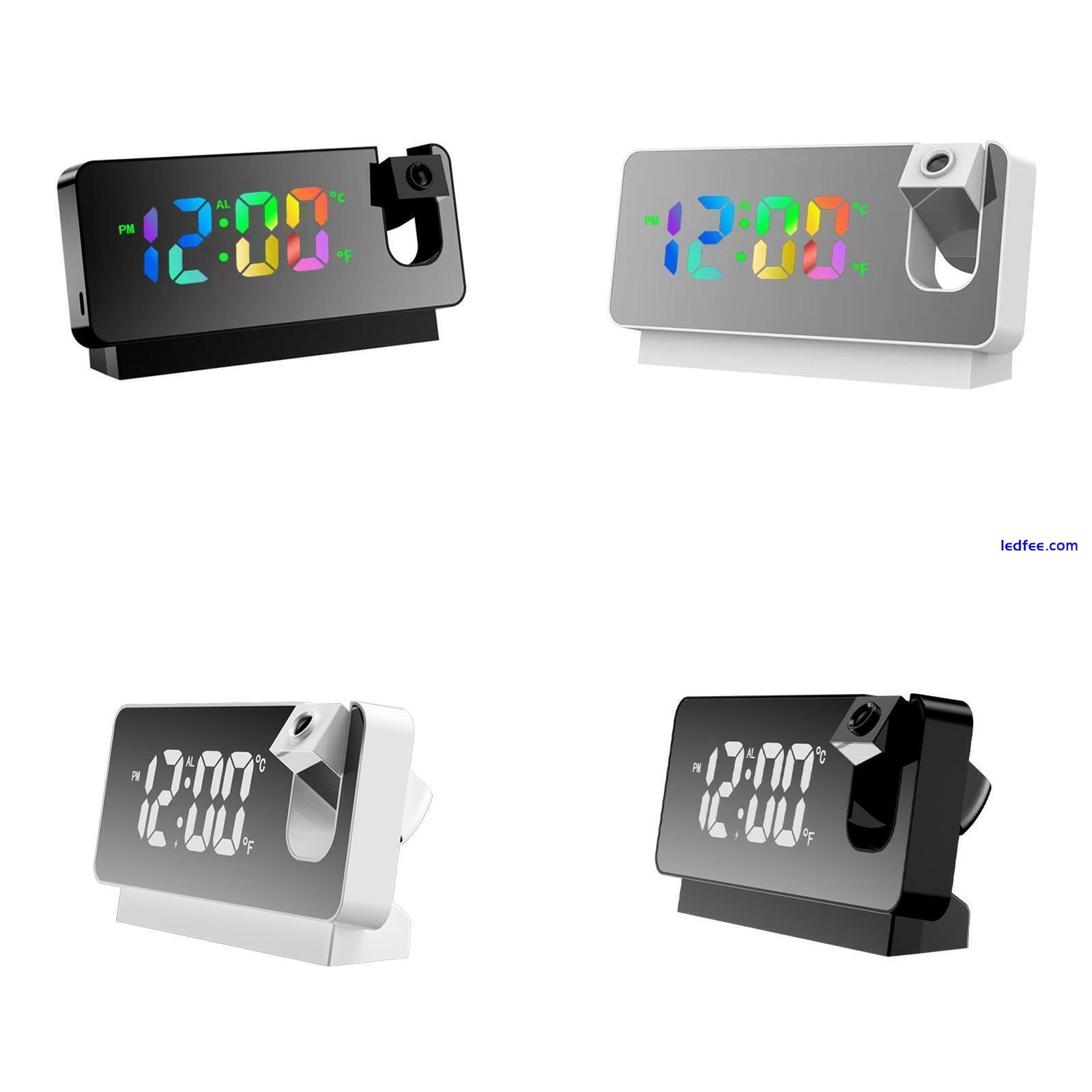 LED Alarm Wecker mit Projektion Digital Spiegel USB Snooze Alarmwecker T5L1 G5V1 1 