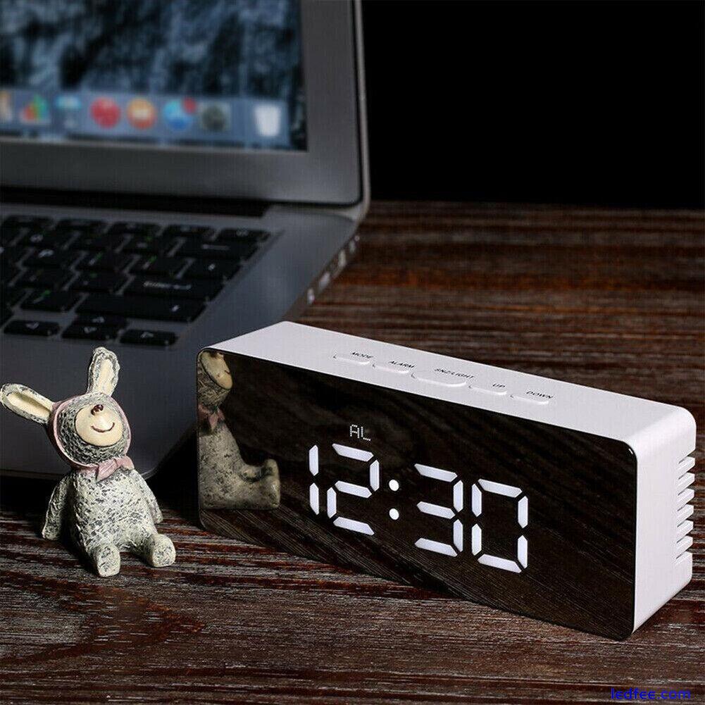 Contemporary LED Alarm Clock with USB Charging and Customizable Snooze 4 