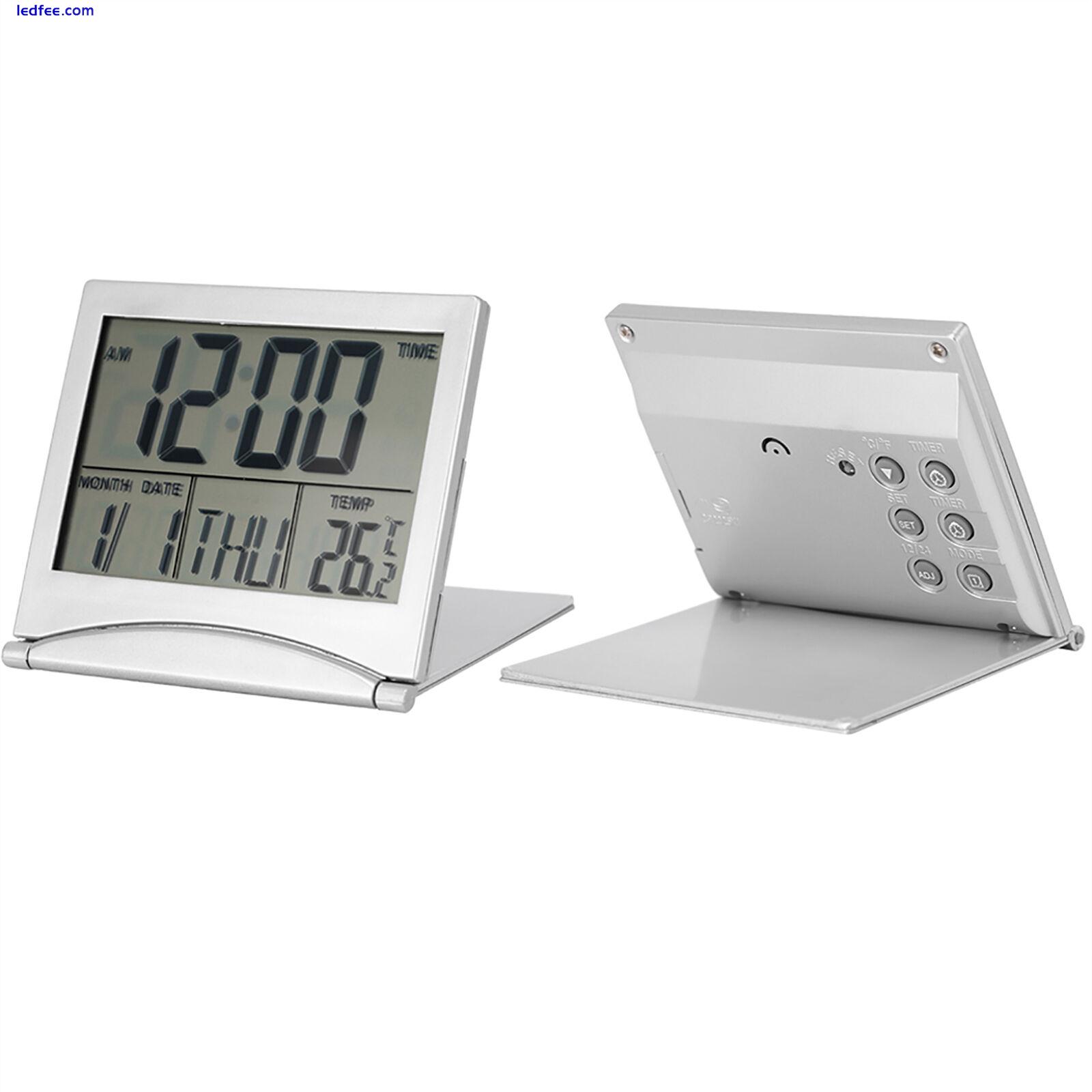 Folding Digital LED Alarm Clock Temperature Calendar Snooze Innovative Clock TDW 1 