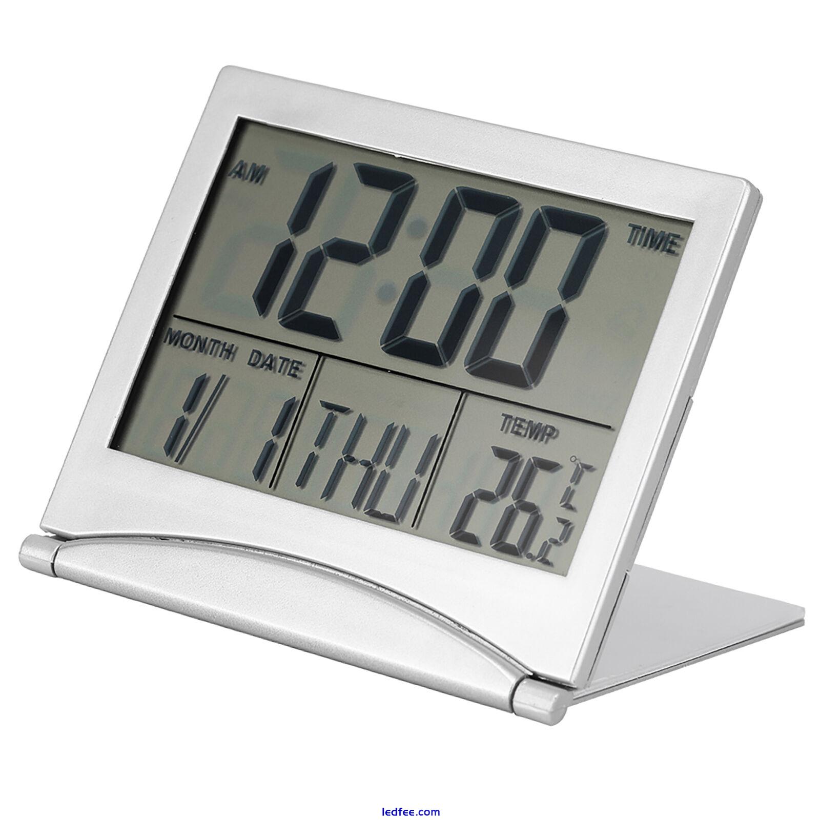 Folding Digital LED Alarm Clock Temperature Calendar Snooze Innovative Clock TDW 4 