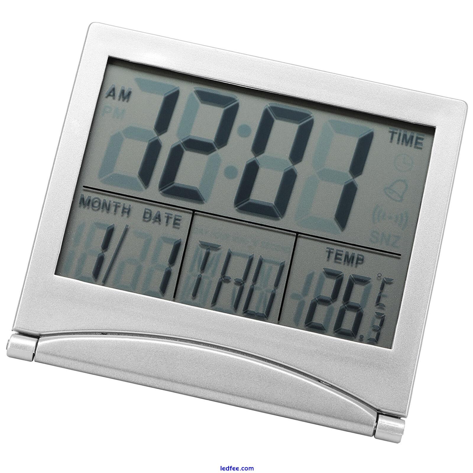 Folding Digital LED Alarm Clock Temperature Calendar Snooze Innovative Clock TDW 3 