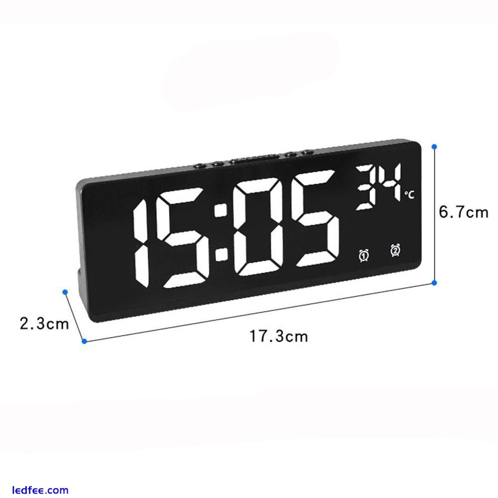 Backlight Nightlight Large Number Alarm Clock LED Digital Electronic Clock 0 