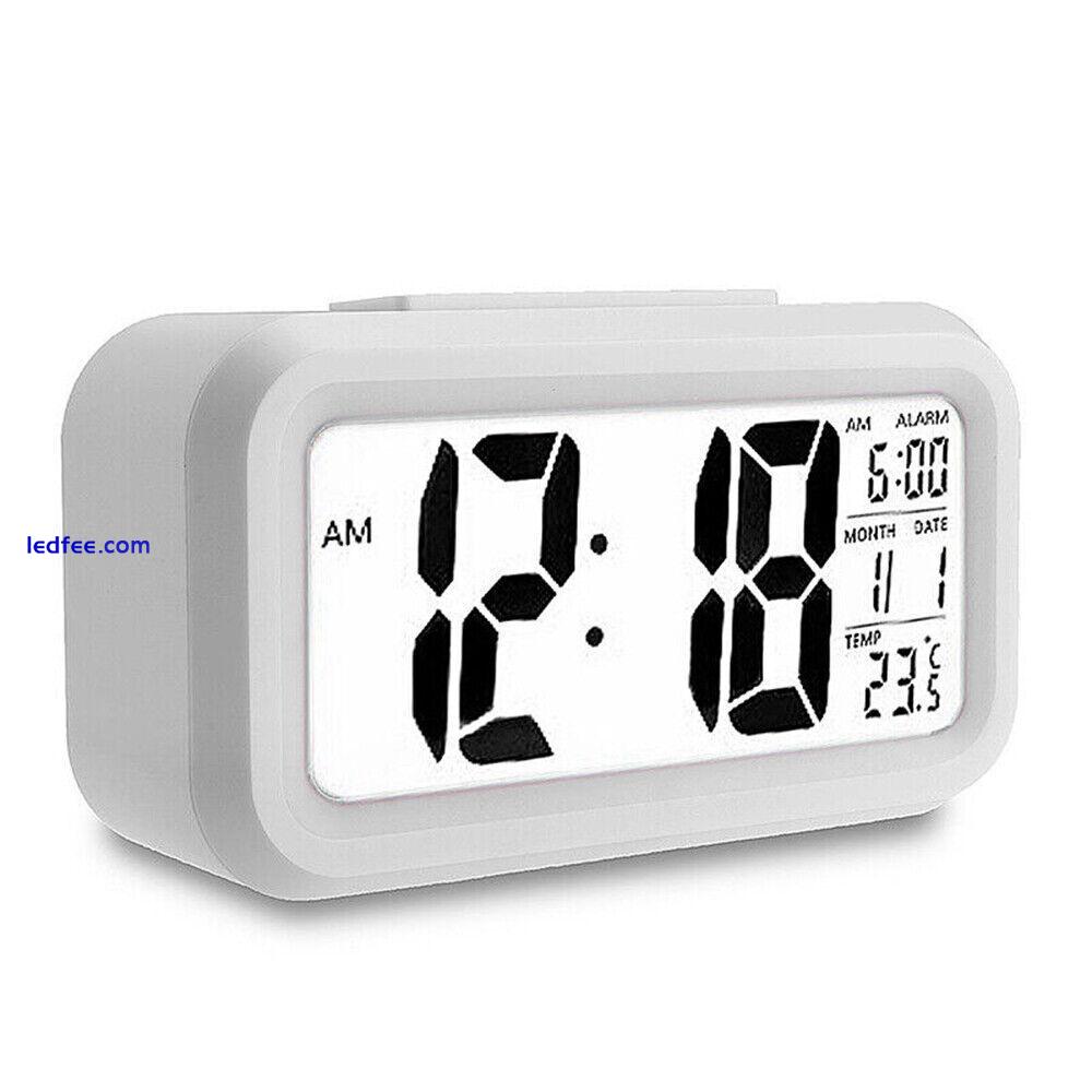 Digital LED Large Display Alarm Clock Battery Operated Mirror Face 0 