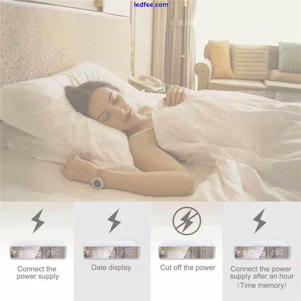 Digital LED Alarm Clock Thermometer Universal Wireless Phone Charger 1 