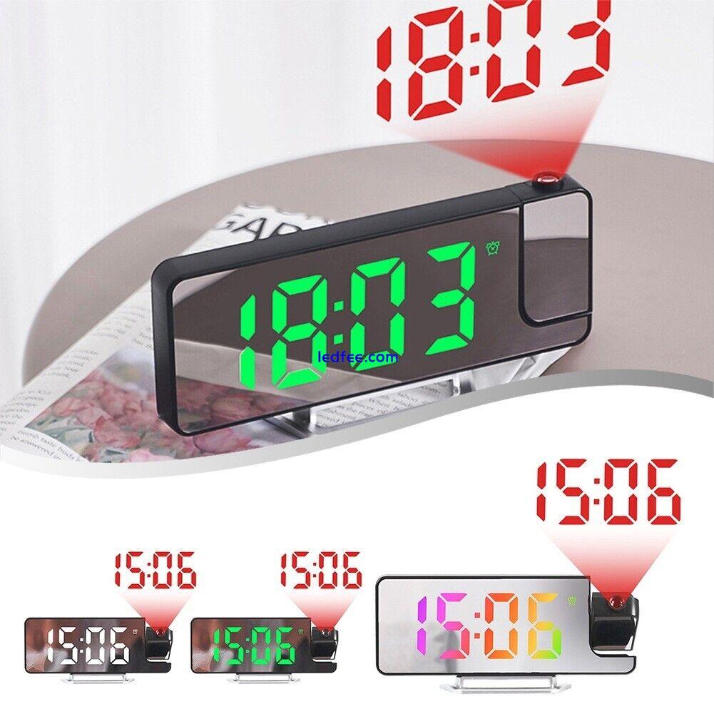 LED Projection Alarm Clock Display Temperature Sensing Electronic Clock 2 