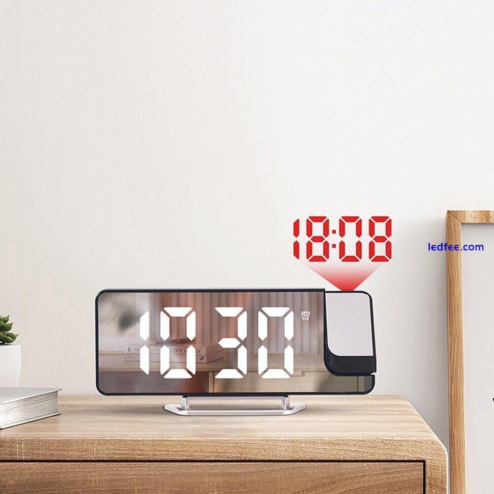 LED Projection Alarm Clock Display Temperature Sensing Electronic Clock 5 