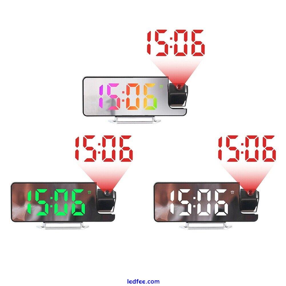 LED Projection Alarm Clock Display Temperature Sensing Electronic Clock 0 