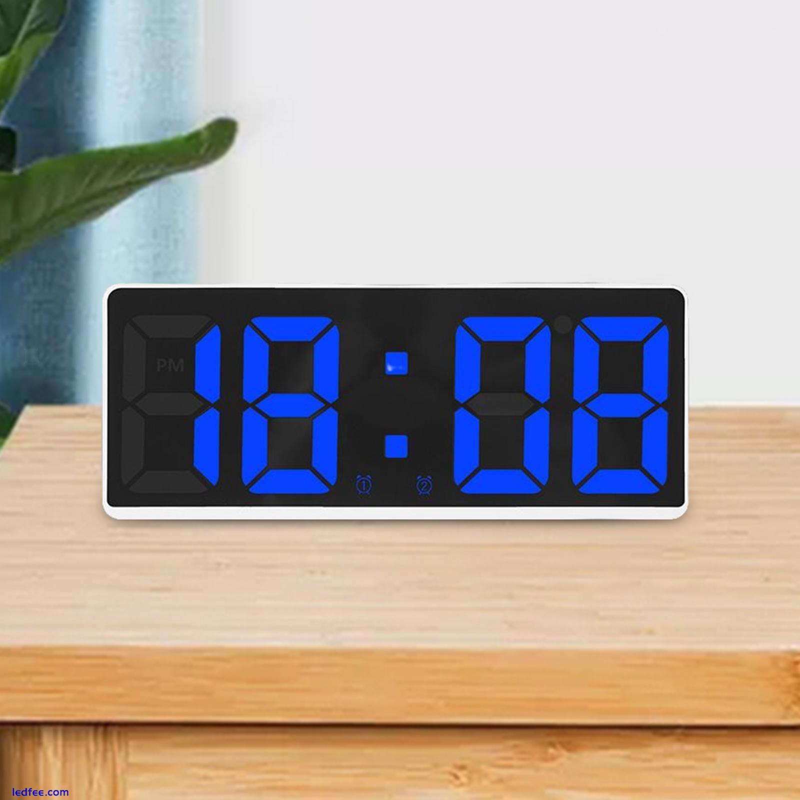 Large Number Alarm Clock Table Date LED Display for Elderly Home Living 2 