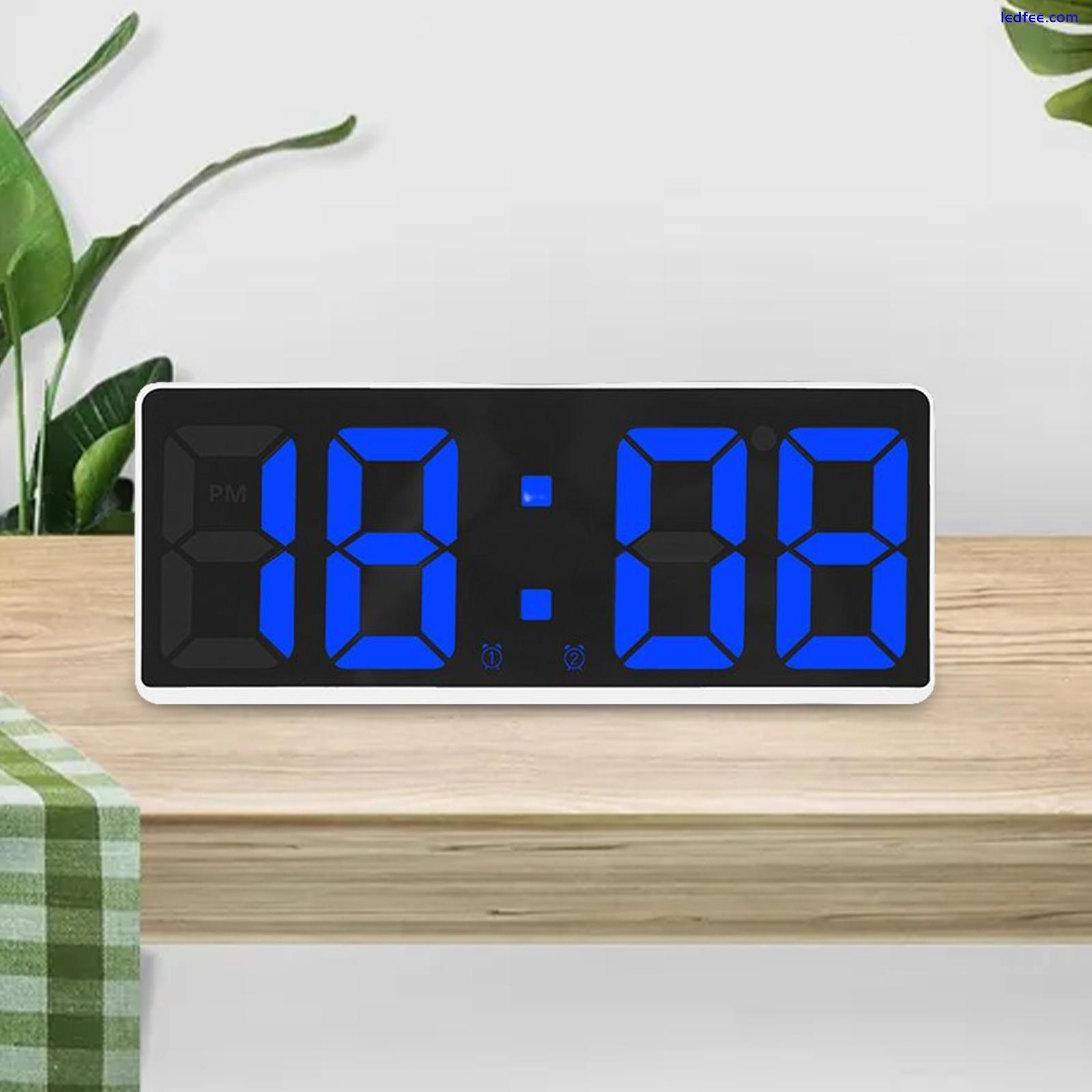 Large Number Alarm Clock Table Date LED Display for Elderly Home Living 4 