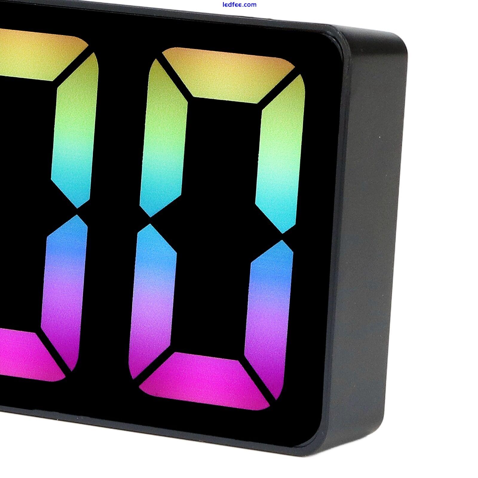 Large Colorful Digital Alarm Clock Simple Bedside Personality 0725 Led New 4 