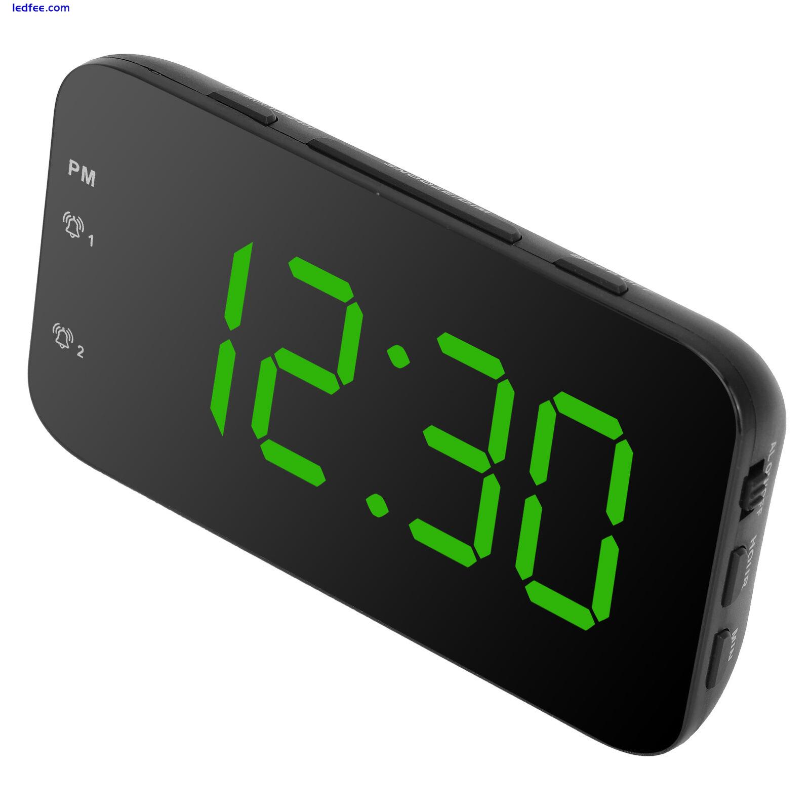 LED Digital Alarm Clock Desk Clock With Snooze Bedroom Clock Green TDW 1 