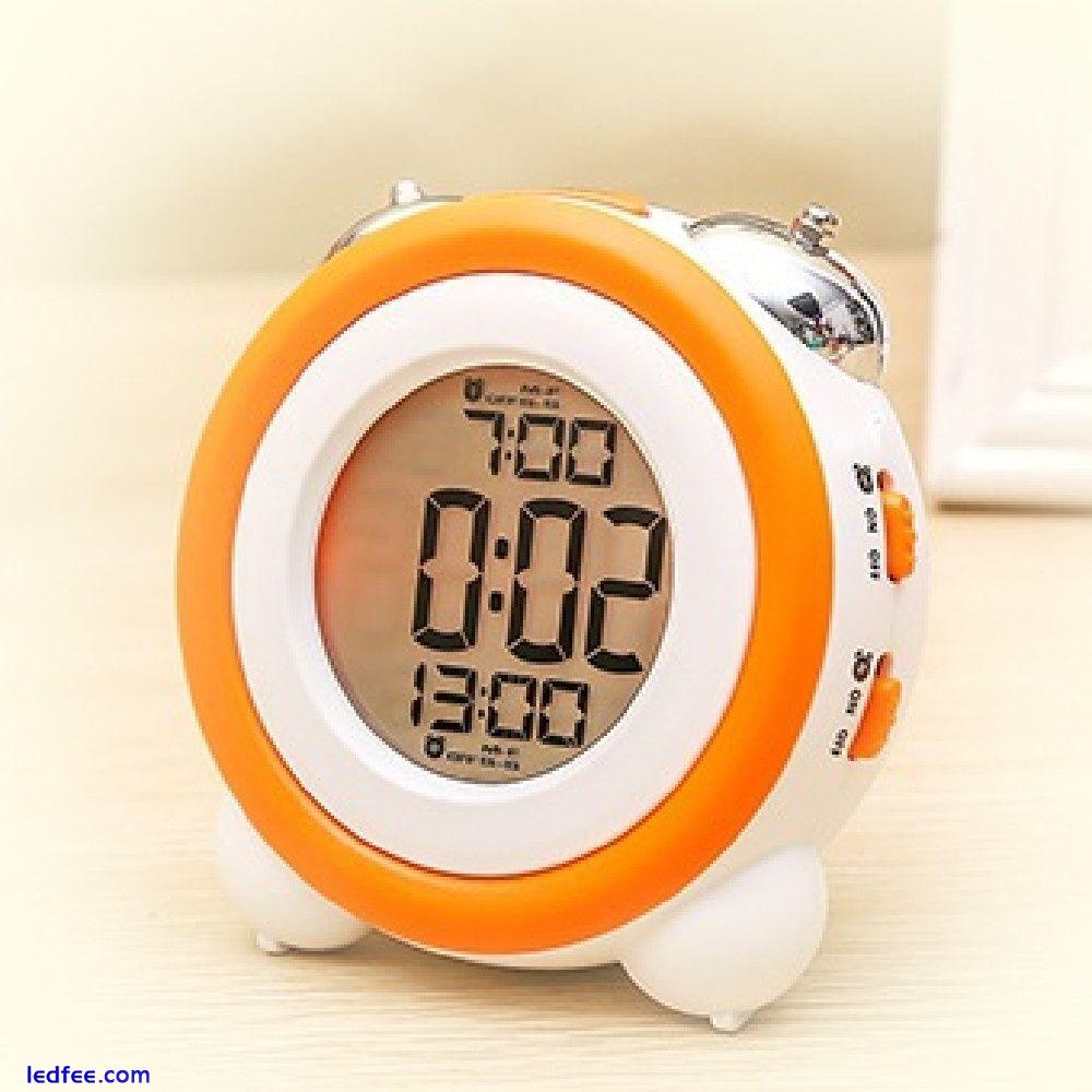 With Light LED Electronic Loud Alarm Clock Simple Alarm Clock Stereo Backlight 3 